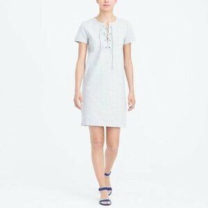 J. Crew Lace-Up Knit Dress‎ Heathered Grey Small NWT